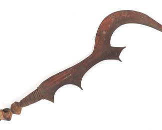 Lot 92 Congo Iron Executioners Sword w Pigment