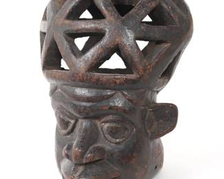 Lot 500 Authentic Bamum Helmet Mask, Cameroon Grasslands