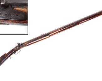 Lot 105 Leman Fur Trade Kentucky Rifle, Double Stamped