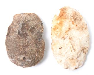 Lot 71 Two Arrowhead Spearhead Scrapers