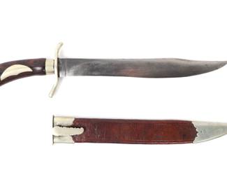 Lot 8 Bowie Hunting Knife with Scabbard