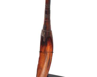 Lot 502 African Elongated Horn Cooking Spoon, Tanzania