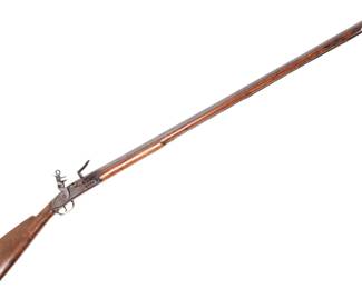 Lot 121 Rare Flintlock Rifle, Revolutionary War Period 18th c.