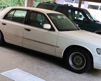 2001 Mercury Grand Marquis, clear title, runs great, 80,000 miles. Nice interior and exterior. Needs front grill with headlights. Price $3,000. If not sold by Friday 3 pm, it will be reduced 25% and offers considered then.