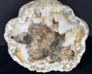 Geode With Amazing Miniature Mining Scene
