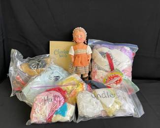 Vintage Hummel Doll * Variety of Sizes Doll Clothes * 1952 Charlotte’s Web Book
