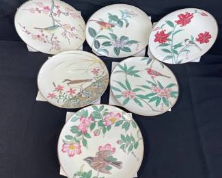 The Hamilton Collection Gardens of the Orient Satsuma Plate Collection * 6
