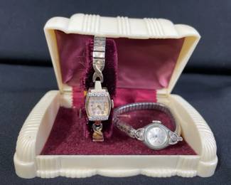 Vintage Ladies Watches * Lady Elgin * Waltham 17 Jewels * Tested Diamonds
