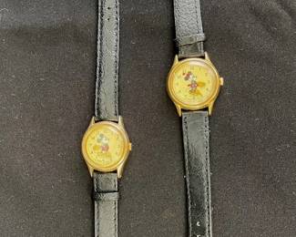 Disney Mickey and Minnie Mouse Watches * Leather Bands
