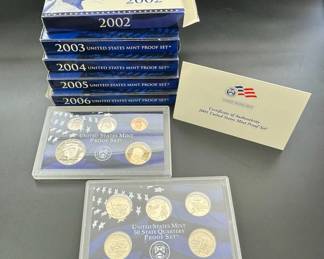 US Mint Proof Sets * Coins From Years 2002 - 2006
