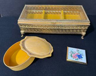 Gorgeous Jewelry Box * Trinket Box * Decorative Sewing Kit 1986*
