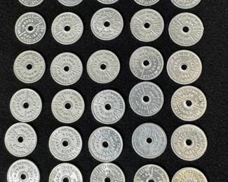 1946 - 1951 State Of Washington Sales Tax Tokens * 40 Tokens
