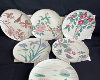 The Hamilton Collection Gardens of the Orient Satsuma Plate Collection * 6
