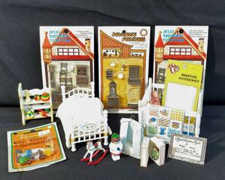 Vintage Miniature Dollhouse Furniture * Accessories
