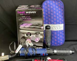 Calista * Revlon * Conair Heatwaves Hair Rollers * Hair Brush Curling Iron Tools
