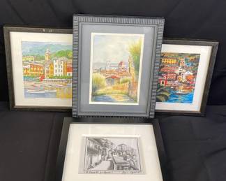Variety of Italian Prints * Water Color * Ink etc
