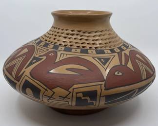 Large Signed Authentic Mexican Pottery
