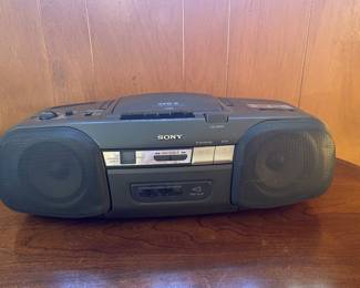 Portable Sony CD, cassette recorder & radio