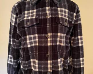 Isaac Mizrahi black & white plaid fleece