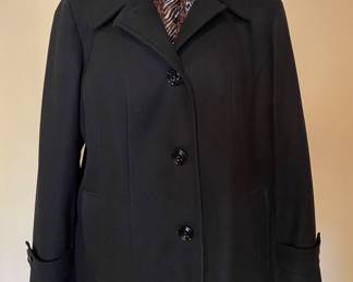 London Fog black wool coat