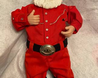 Dancing cowboy Santa!