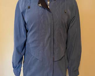 Westward Woman, dusty blue coat with hood