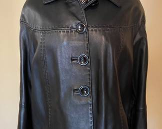 Worthington black lamb skin jacket