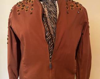 Bob Mackie jacket with jeweled shoulder detail