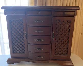 Small jewelry cabinet for rings & neclaces