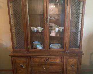 Solid wood china cabinet