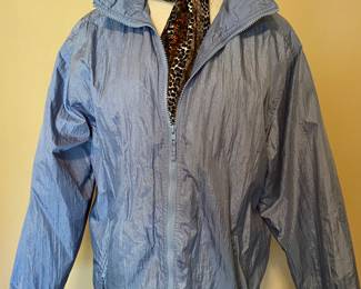 Vintage dusty blue windbreaker