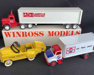 Two Winross Metal Diecast Vehicles * Pepsi Cola * LME Lakeville * Hallmark Dump Truck