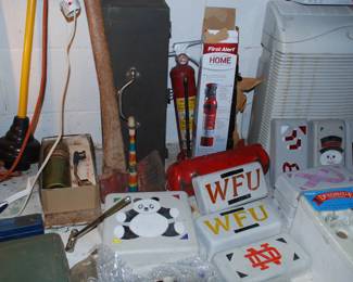 The bricks were made by a family member, They have stain glass mounted in the brick