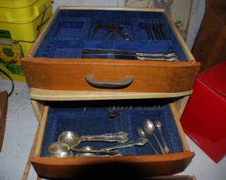 Vintage 3 drawer cabinets- Silver plate was removed and placed in a box for choice
