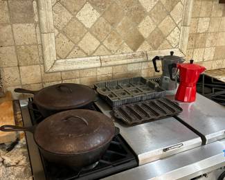 Lodge and other cast iron pans