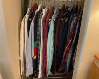 MENS CLOTHING. MED. IN SIZE