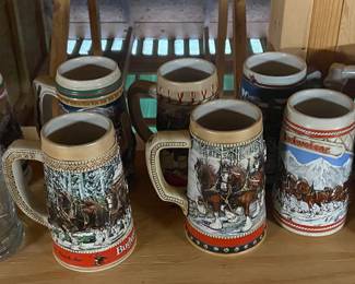 Beer steins - Budweiser and more
