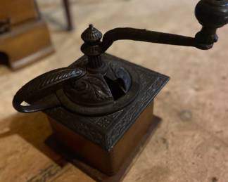 Cast iron and wood grinder