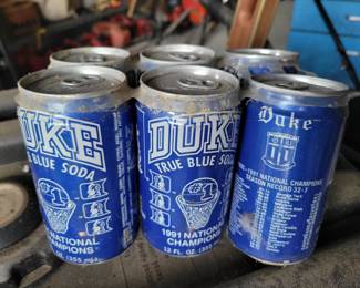1991 Duke University collectible soda cans