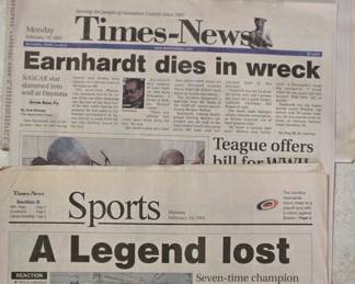 Original 2001 newspapers