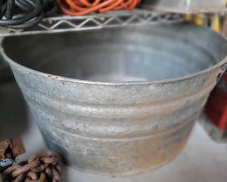 Galvanized tub