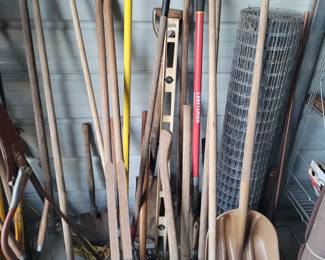 Assorted yard tools