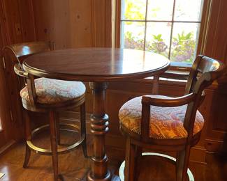 Hightop Table, Swivel Chairs