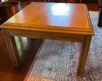 Square wood table