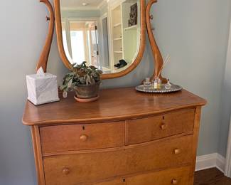 Antique maple dresser with mirror