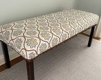Custom upholstered bench