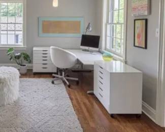 Desk, Desk Chair, Drawer Cabinet