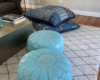 Morocan Leather Poof