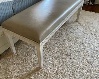 Leather bench