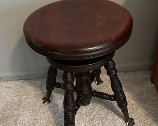 Antique Ball and Claw Feet Piano Stool